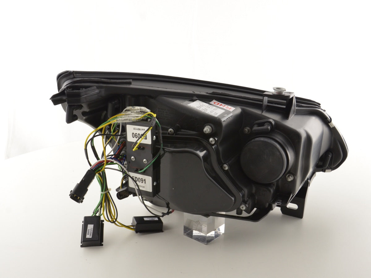 Scheinwerfer Set Xenon Angel Eyes LED BMW 5er E60/E61 03-04 schwarz für Rechtslenker Scheinwerfer Set Xenon Angel Eyes LED BMW 5er E60/E61 03-04 schwarz für Rechtslenker